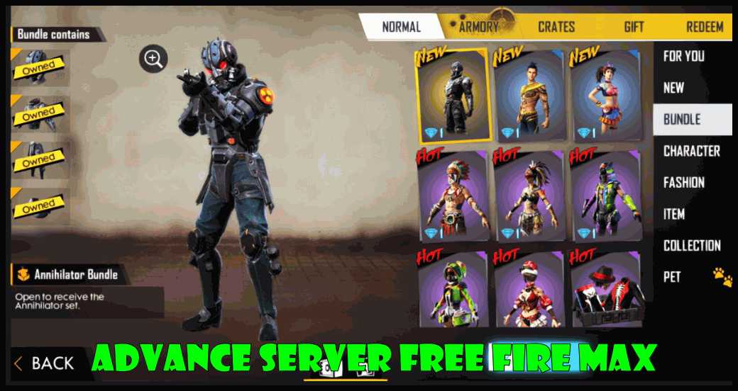 Advance Server Free Fire Max