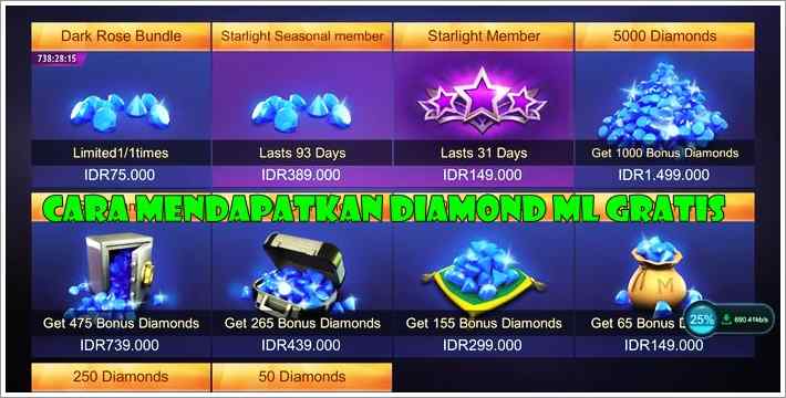 Cara Mendapatkan Diamond ML Gratis Legal