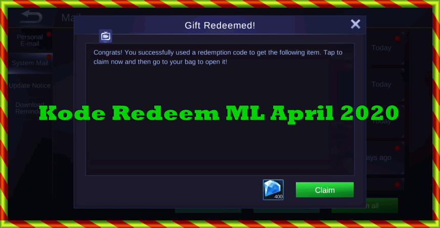 Kode Redeem ML April 2020