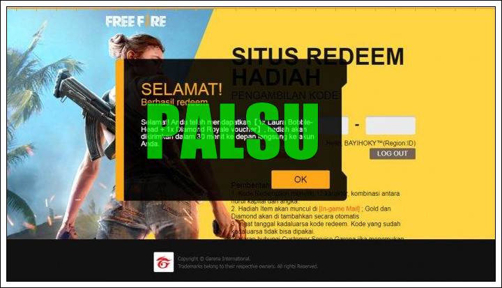 Situs Hadiah Palsu Free Fire