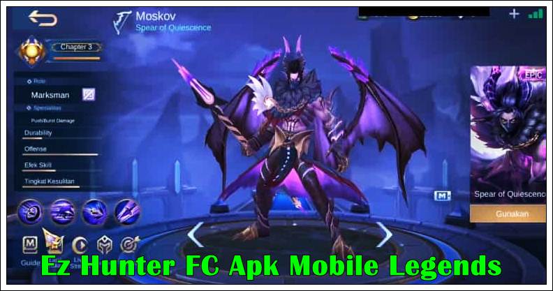 Ez Hunter FC Apk Unlock Skin Mobile Legends