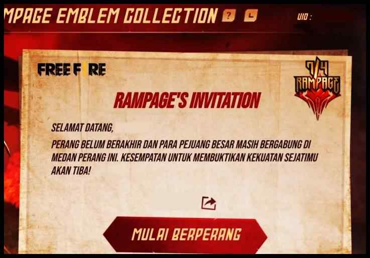 Event Rampage's Invitation FF