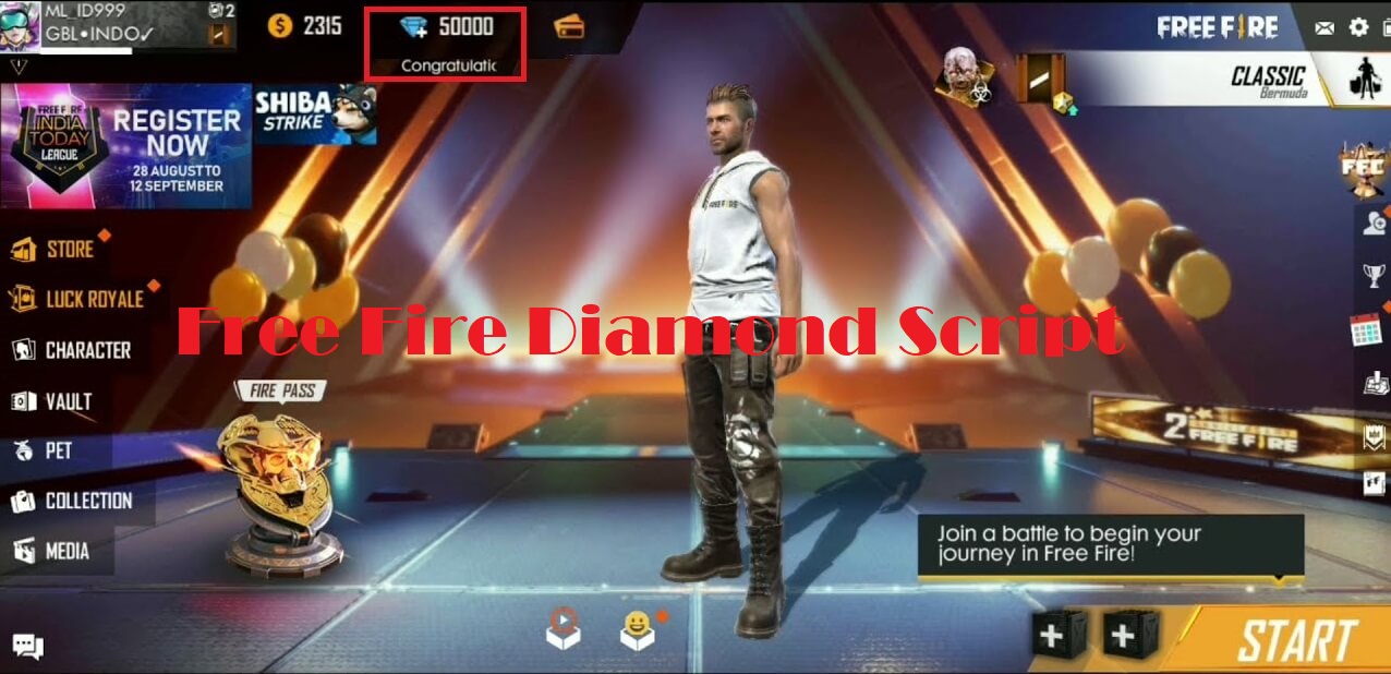 Free Fire Diamond Script