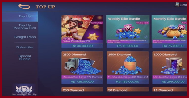 Mobile Legends.Store Top Up Diamond ML Gratis