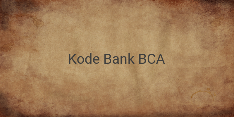 Kode Bank BCA