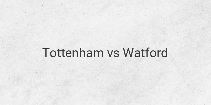 Live Streaming Tottenham vs Watford Liga Inggris Malam ini