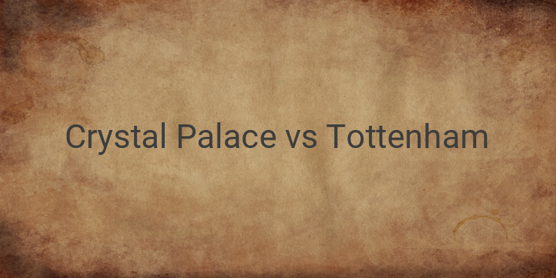 Inilah Link Live Streaming Liga Inggris Crystal Palace vs Tottenham
