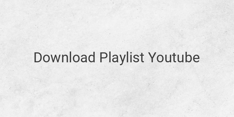Cara Praktis Download Playlist Video YouTube di PC
