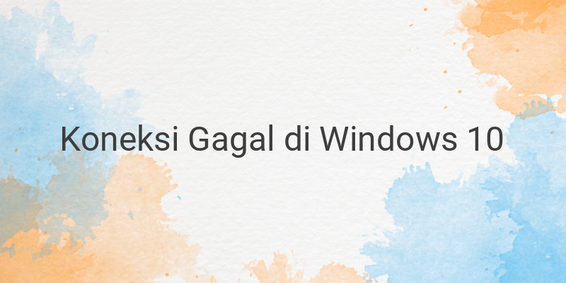 Cara Ampuh Mengatasi Wifi Laptop "Can't connect to this network" Windows 10