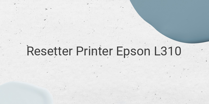 Download Resetter Printer Epson L310