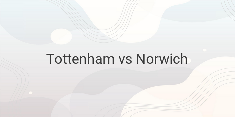 Link Live Streaming Liga Inggris Tottenham vs Norwich Malam Ini