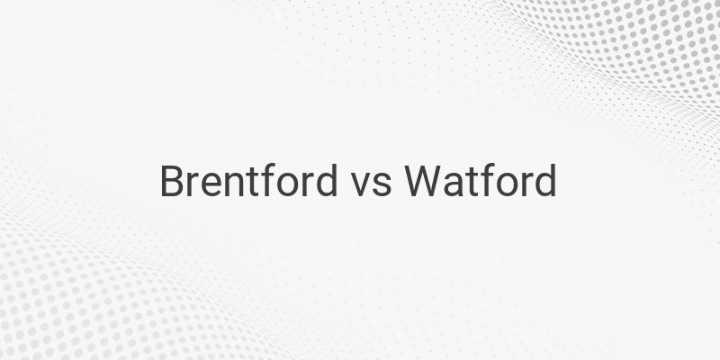 Link Live Streaming Liga Inggris Brentford vs Watford Malam Ini