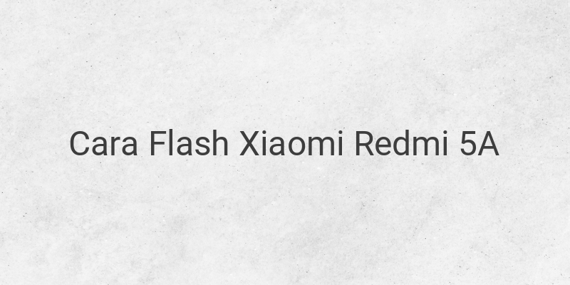 Cara Flashing Xiaomi Redmi 5A