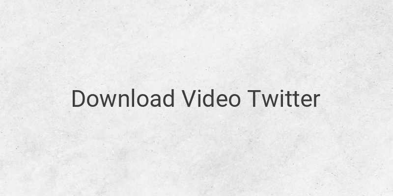 Cara Download Video di Twitter