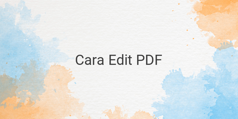 Cara Edit PDF di Laptop dan HP