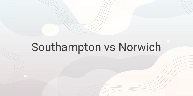 Live Streaming Southampton vs Norwich Liga Inggris Malam Ini