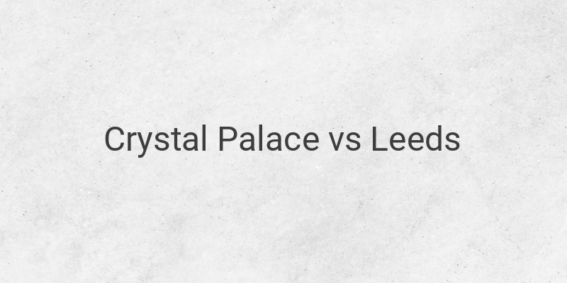 Inilah Link Live Streaming Liga Inggris Crystal Palace vs Leeds